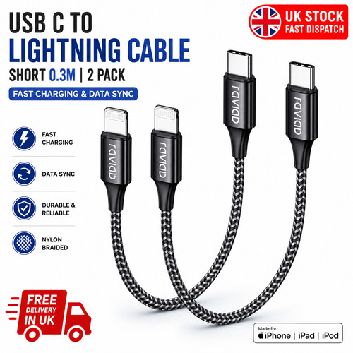Usb lightning cable short - c,